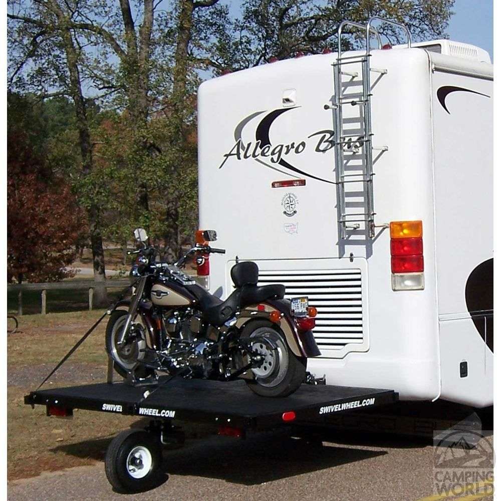 support moto pour camping-car : transportez votre moto en toute sécurité lors de vos voyages en camping-car grâce à notre porte-moto robuste et facile à installer.